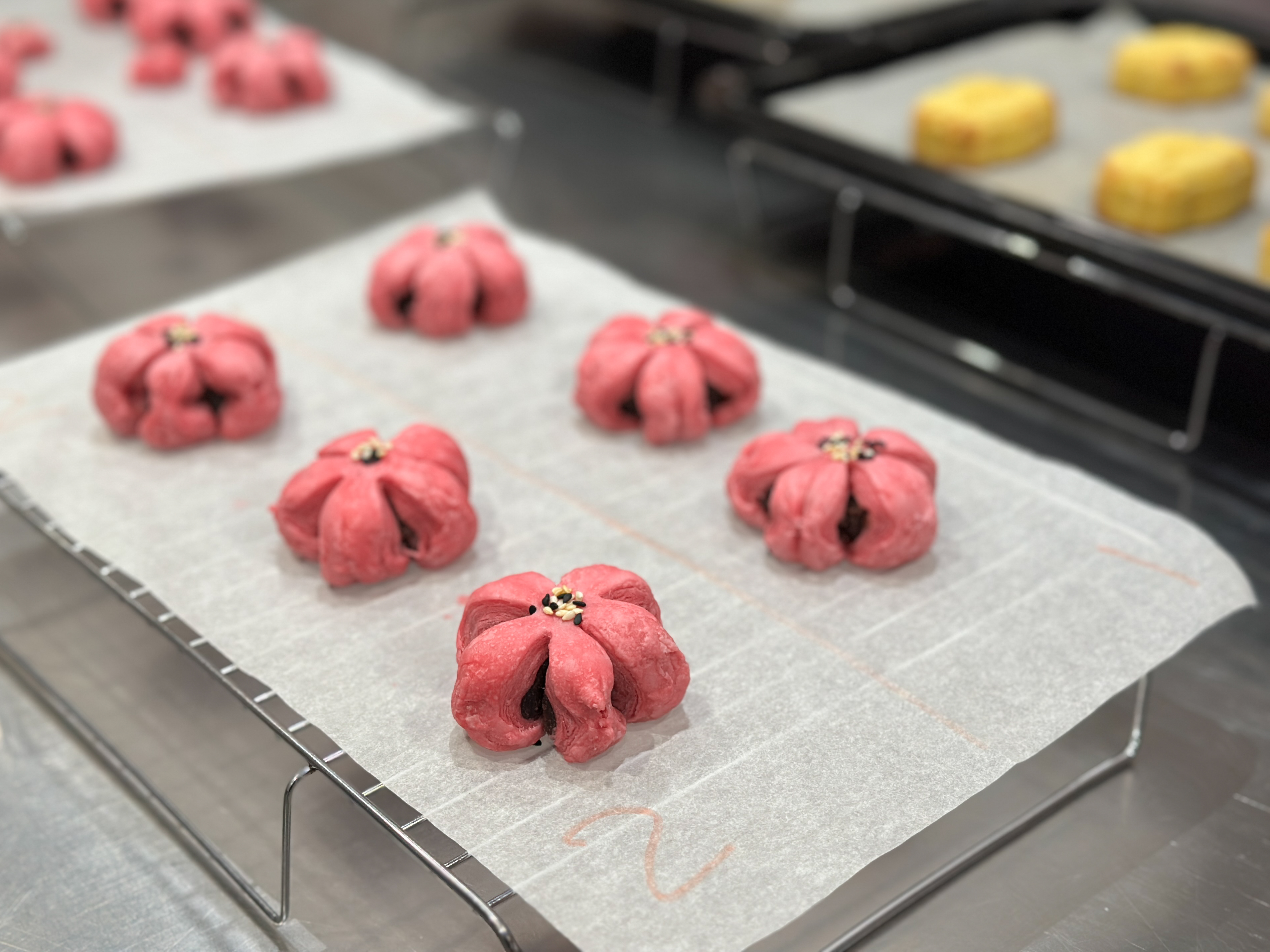 Peach Blossom Pastry & Rabbit Shaped Egg Custard Mooncake Making Workshop (for HKUST Staff)